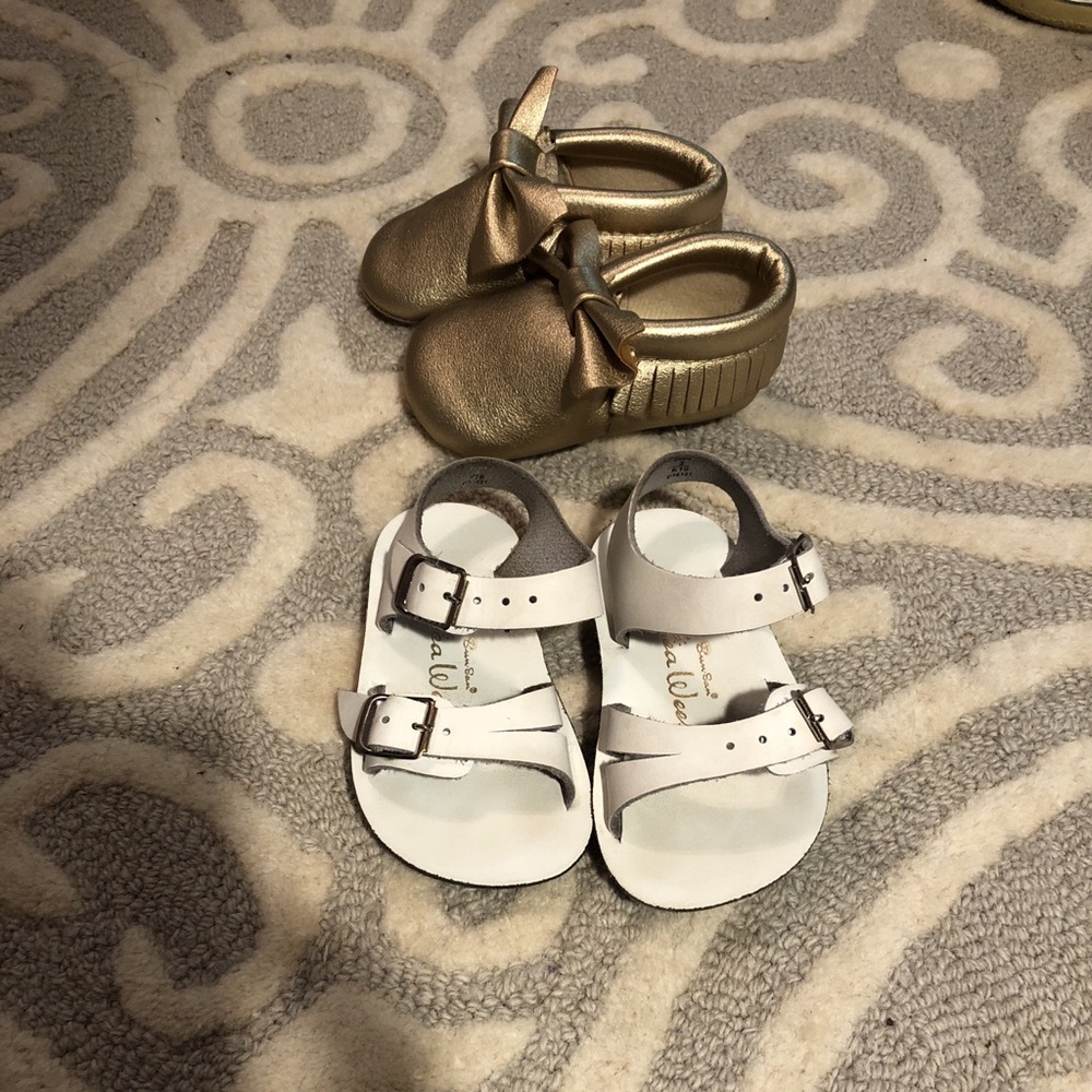San Sun Saltwater sandals and Moccasin bundle